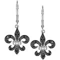10k Gold 1/10ct TDW Black and White Diamond Earrings