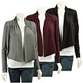 Kersh Women's Shirred Neck Open Cardigan