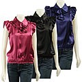 Kersh Women's Ruffled Cap-sleeve Blouse