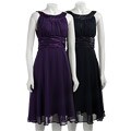 Connected Apparel Women's Satin Cocktail Dress