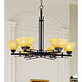 Black Linear 6-light Chandelier