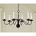 Black Iron 6-light Chandelier