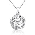 10k White Gold 1/4ct TDW Diamond Circle Necklace (H-I, I1)