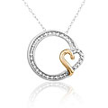 10k Gold 1/10ct TDW Diamond Circle Necklace