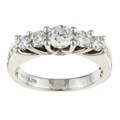 14k White Gold 1 1/4ct TDW 5-stone Diamond Ring (G-H, I1)