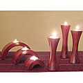 Arched and Fluted Cherry Candle Holders (Set of 6)