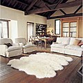 Bowron Octo Sheepskin Ivory Pelt Rug (6'5 x 5'11)