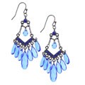 Romantic Nights Long Blue Chandelier Earrings