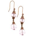 Goldtone Darling Drops Rose Hue Earrings