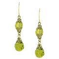 Brasstone Darling Drops Olive Hue Earrings