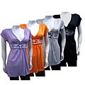 Cozy Women's Plus Size Printed Top with Tie