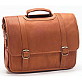Clava Tan Leather Executive Laptop Briefcase