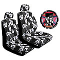 Charcoal Hibiscus 7-piece Car Accessory Set