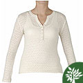 Organic Pointelle Henley Top (Peru)
