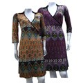 YoYo5 Women's 3/4-length Sleeve Printed Dress