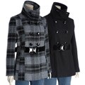 Honee Women's Double-breasted Funnel-neck Coat