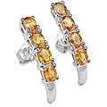 Yellow Sapphire Silver Earrings