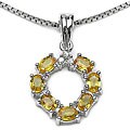 Yellow Sapphire and Diamond Necklace