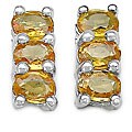 Sterling Silver Yellow Sapphire Earrings