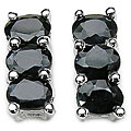 Sterling Silver Blue Sapphire Earrings