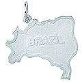 Sterling Silver Brazil Charm