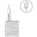 Sterling Silver Holy Bible Charm