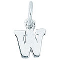 Sterling Silver Initial 'W' Charm