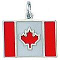 Sterling Silver Enamel Canadian Flag Charm