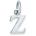 Sterling Silver Letter 'Z' Charm