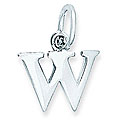 Sterling Silver Initial 'W' Charm
