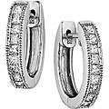 18k White Gold 1/2ct TDW Diamond Hoop Earrings (G-H-I, SI3-I1)