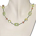 Sterling Silver Multi-gemstone and FW Pearl Necklace (5-8 mm)