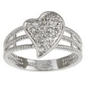 Sterling Silver Cubic Zirconia Heart Ring
