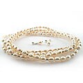 Freshwater Pearl Earrings and Necklace Set (7-8 mm)