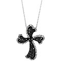 14k Gold 1ct TDW Black/ White Diamond Necklace (I-J, I1-I2)