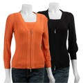 Belldini Women's Ribbed Sweater Twin Set