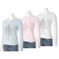 Adi Designs Women's Long-sleeve Floral Tee