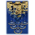 Gold Accented Champagne Flutes (Set of 6)