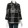 Focus 2000 Women's Oversized Plaid Rounded Jacket
