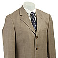Bill Blass Men's Taupe Windowpane Wool Suit
