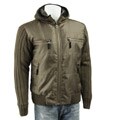 Twice Men's Hooded Puffer Vest with Sweater Sleeves