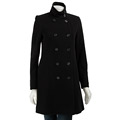 DKNY Women's Stand-up Collar Double Breasted Coat