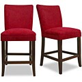 Parson Red Counter Height Chair (Set of 2)