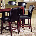Parson Dark Brown Cherry Vinyl Stools (Set of 2)