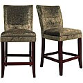 Parson Cherry Olive Polyester Fabric Chair (Set of 2)
