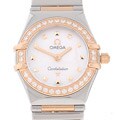 Omega Mother of Pearl Stainless Steel Diamond Watch