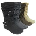 Bamboo by Journee Women's Double D-ring Flat Boots