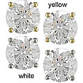 14k Gold 2ct TDW Martini Diamond Stud Earrings (G-H, SI1-SI2)