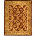 Heritage Kerman Brown/ Blue Rug (7'6 x 9'6)