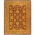 Heritage Kerman Brown/ Burgundy Rug (8'3 x 11')